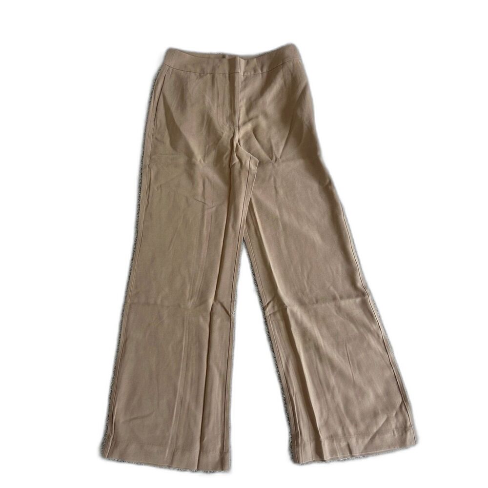 Tuckernuck Tan Pull On Flare Pants Stretch High Rise Trousers Size 8